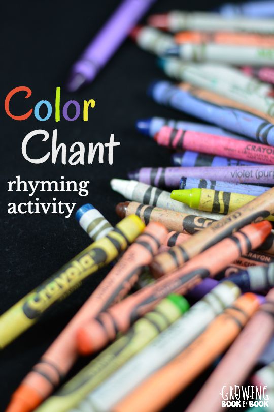 A quick and easy phonological awareness rhyming activity that works well with a color themed unit.