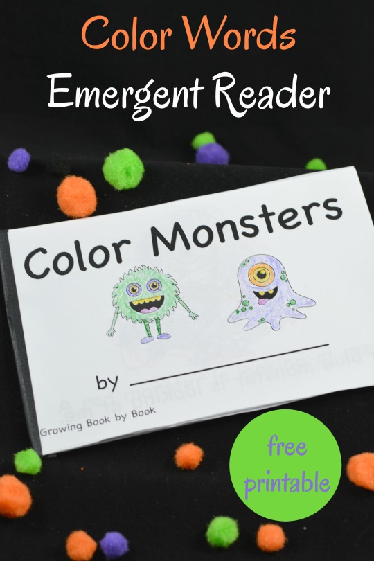 A fun and interactive free color words printable book perfect for emergent readers needing to work on color recognition. It's all done with a fun monster theme.