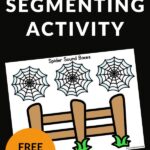 printable segmenting activity with spiders