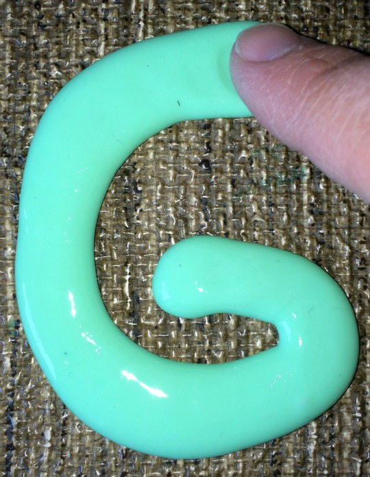 Making letters with slime.