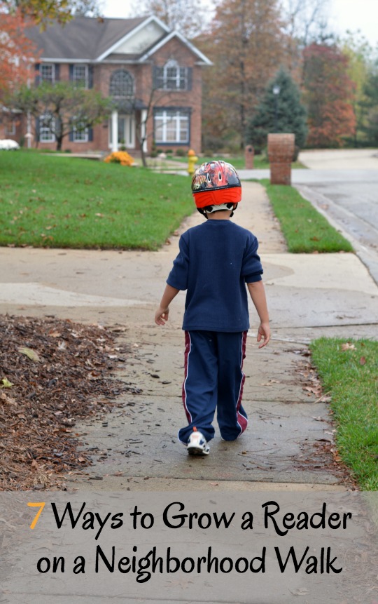 Great, fun and easy phonological awareness ideas to do on a neighborhood walk with the kids.
