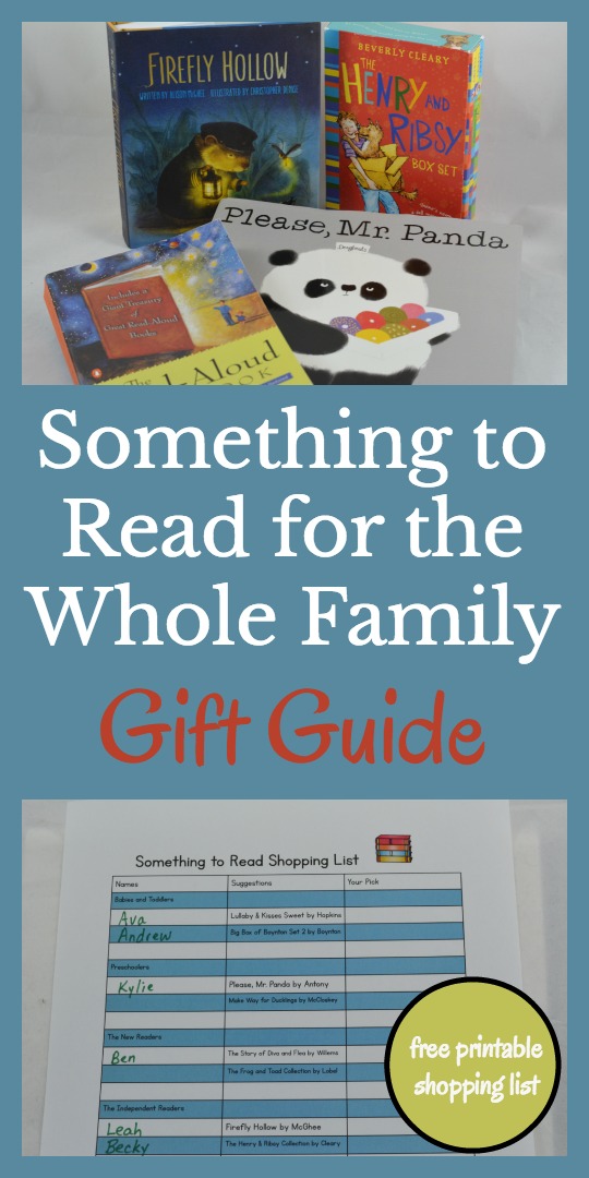 New favorites and classics to fulfill the "something to read" category on your shopping list. Great books for kids and adults. A free printable shopping list is also included. The best book gift guide!