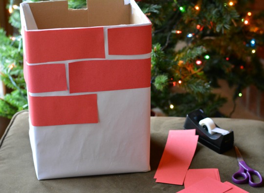 build the chimney for The Pete the Cat Saves Christmas alphabet activity