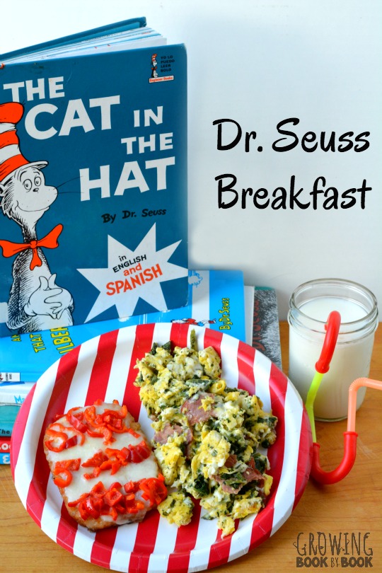 Make Cat in the Hat Birthday Hash Browns to go alongside green eggs and hame for a Dr. Seuss themed breakfast. A perfect start to National Read Across America Day.