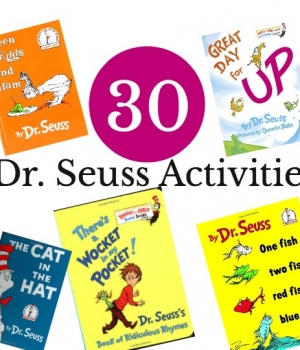 A week worth of Dr. Seuss activities for preschoolers including ideas for The Cat in the Hat, One Fish Two Fish Red Fish Blue Fish, Great Day for Up, There's a Wocket in my Pocket and Green Eggs in Ham. A whole Dr. Seuss themed unit waiting for lots of hands on play and learning.