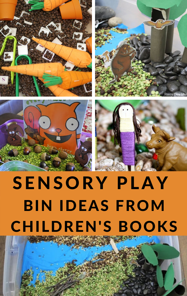 sensory bins to go with children's books