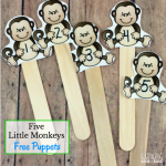 Five Little Monkeys Puppets and Literacy Activities
