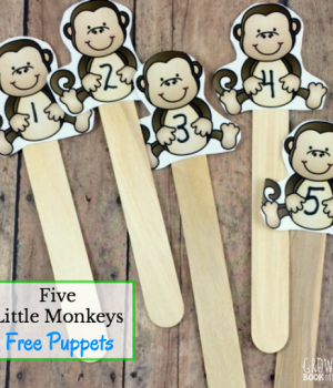 Five Little Monkeys Jumping on the Bed activities and puppets