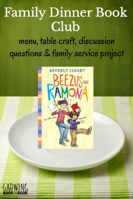 Enjoy Beezus and Ramona for this month's Family Dinner Book Club. A themed menu, table craft, discussion questions and a family service project are waiting for your family night of fun!