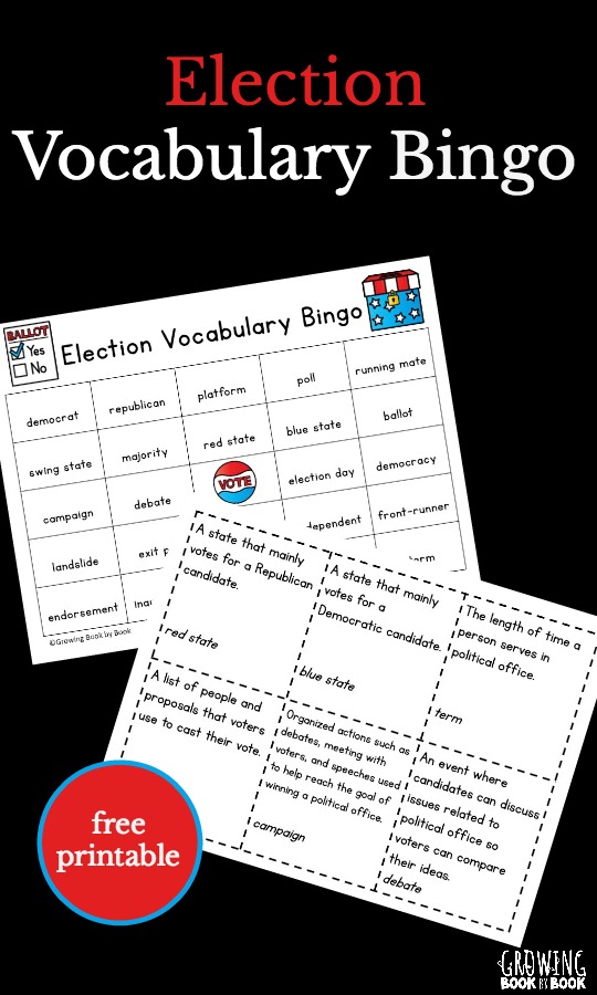 Election activities for kids are a great way to build a child's vocabulary about the process. Play Election Vocabulary Bingo to work on learning about polls, ballots, landslides, and more. The kids will be able to talk about the next president in a scholarly way.