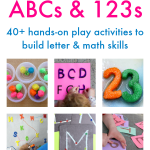 Playful and hands-on ideas for learning your ABCs and 123s from a terrific group of educators and moms from around the world. Get your copy today!