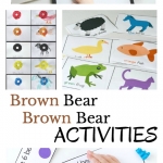 Fun and hands-on Brown Bear, Brown Bear activities to do with preschoolers and kindergarteners after reading the classic book, Brown Bear, Brown Bear, What Do You See?
