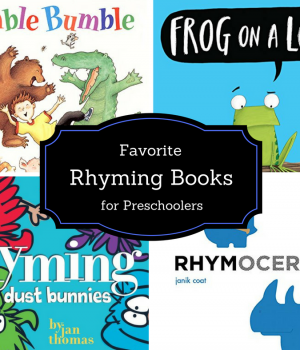 Favorite rhyming books for preschoolers to build phonological awareness.