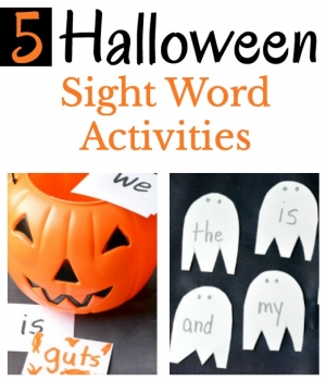 Easy to prepare Halloween sight word activities for beginning readers.