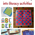 Repurpose all those old toys and games into fun literacy activities for kids.