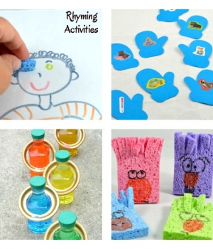 Rhyming games and activities to help preschoolers, kindergarteners, and any child who needs help developing phonological awareness.