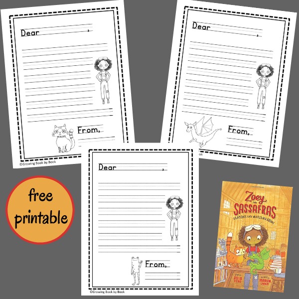 Print this free stationery for kids to write their own letters to the magical creatures in Zoey and Sassafras.