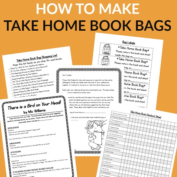How to start a take home book bag program to promote family involvement and assist families with reading with their kids.