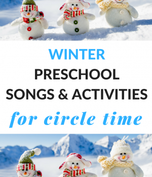 Winter preschool songs to use for circle time to build literacy skills.