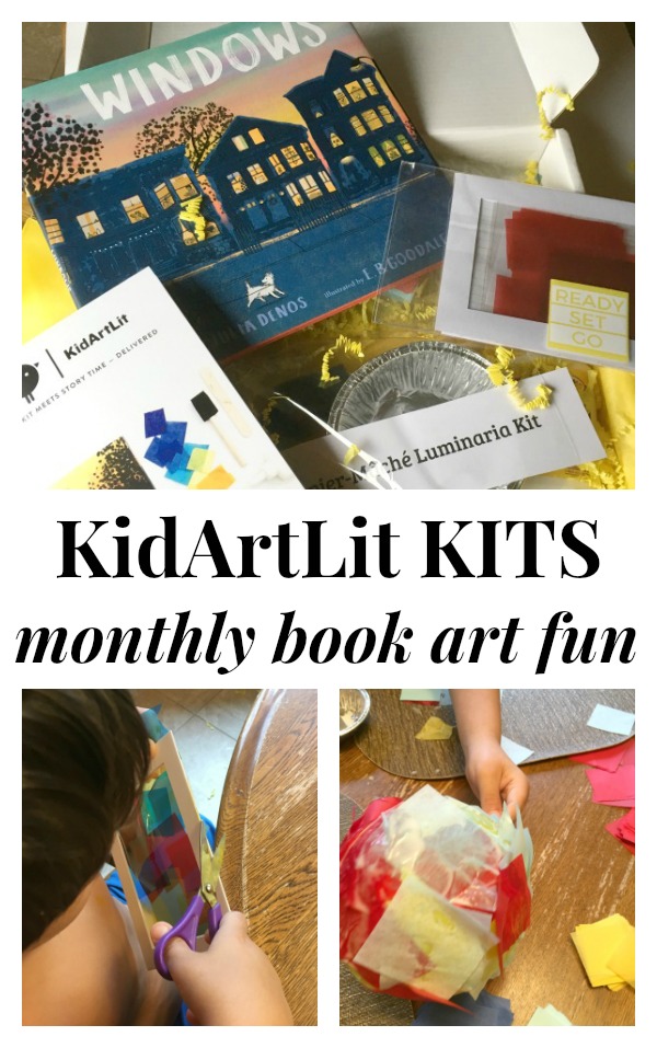 KidArtLit Kits are a fantastic subscription gift ideas for kids ages 3-8. Each kit comes with a hardcover book, and process art activities.
