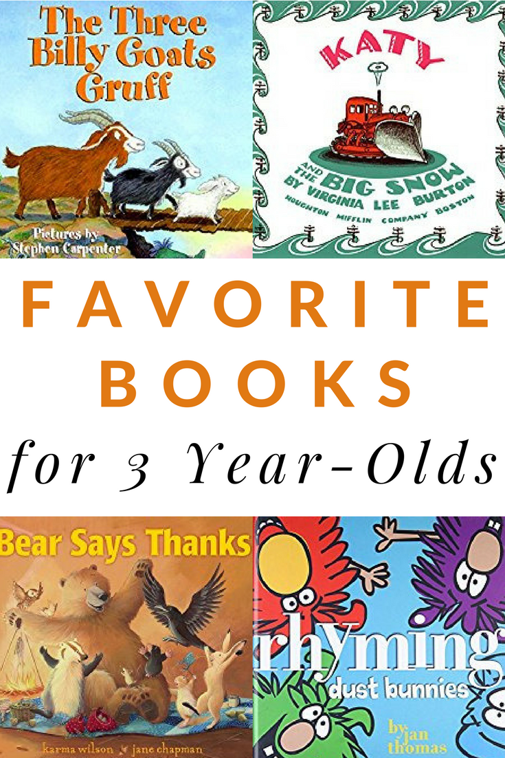 Here are the most favorite books that 3 year-olds tend to love. A great list of books to have in your home or classroom.