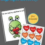 A Valentine themed digraph activity for beginning readers to practice decoding words.
