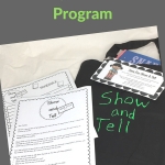 show and tell bag with printable resources