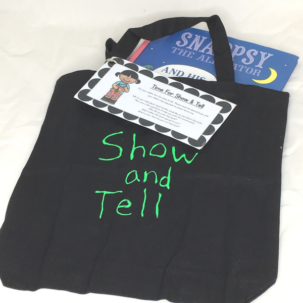 inside a show & tell bag for early childhood kids