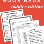 Toddler take home book bags are perfect for promoting family literacy at home.