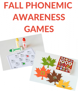 fall themed phonemic awareness activities for preschool and kindergarten