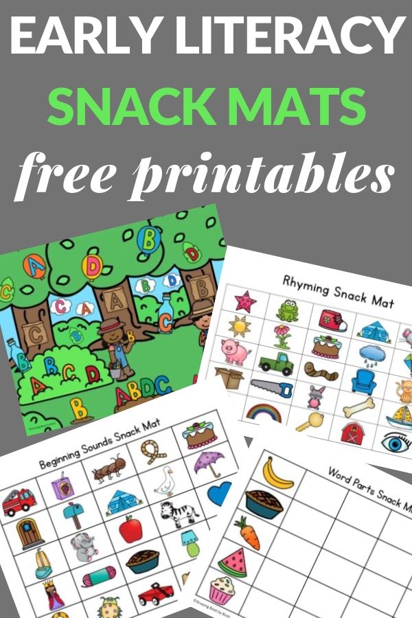 four snack mats for snack time with young children