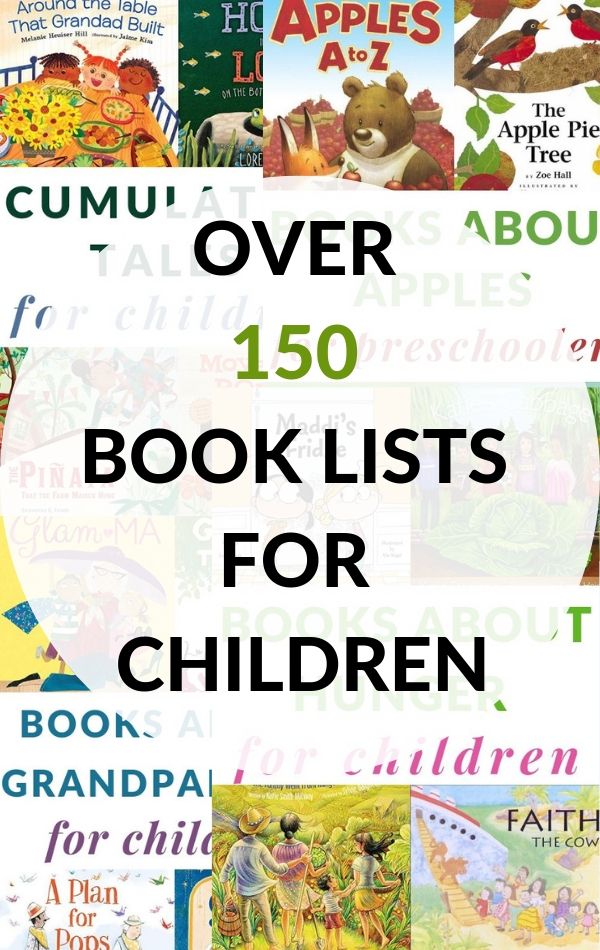 over 150 book lists of children's books on lots of topics