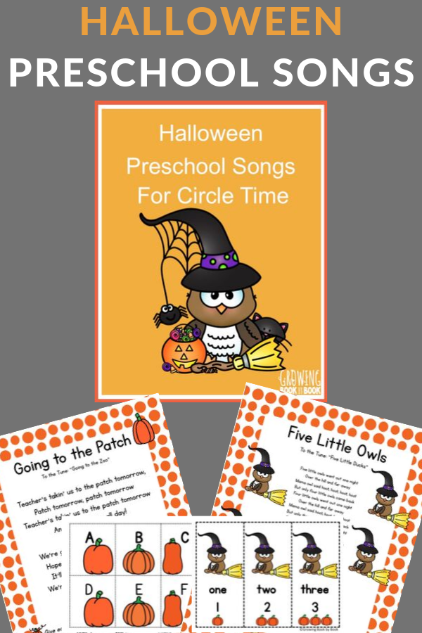 printable preschool songs for Halloween
