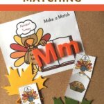 alphabet matching activities with a turkey theme