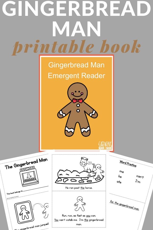 gingerbread man book printable