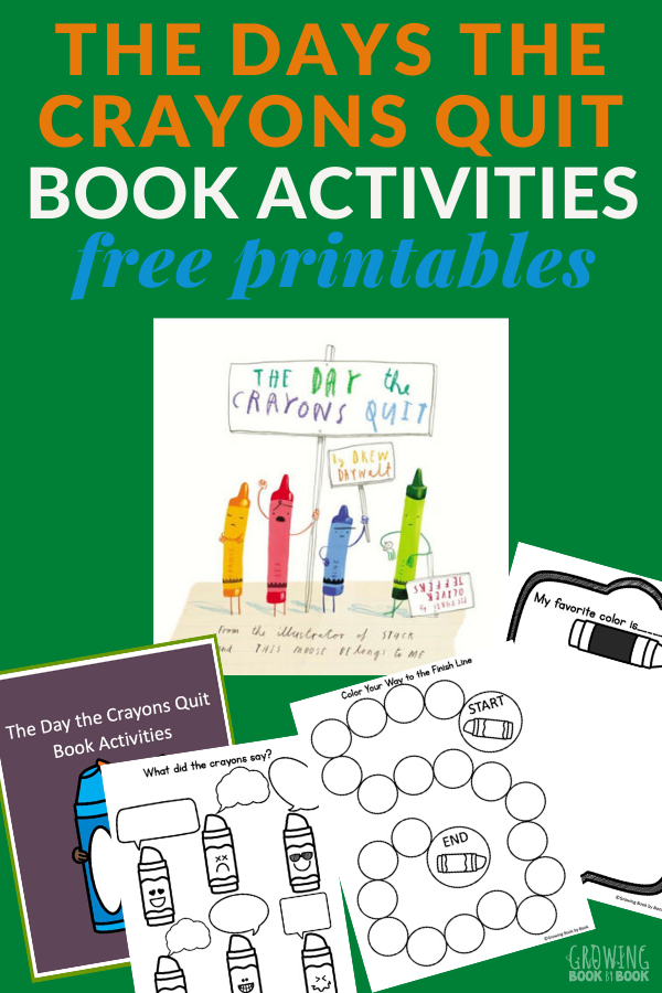 printable activities to go with The Days the Crayons Quit