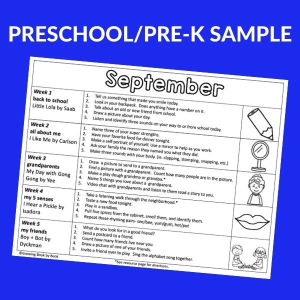 Make homework meaningful with these preschool/pre-k book activity calendars. Perfect for encouraging family literacy.