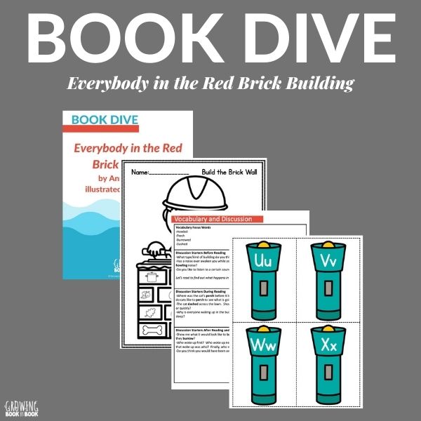 book activities for anne wynter's everybody in the red brick building