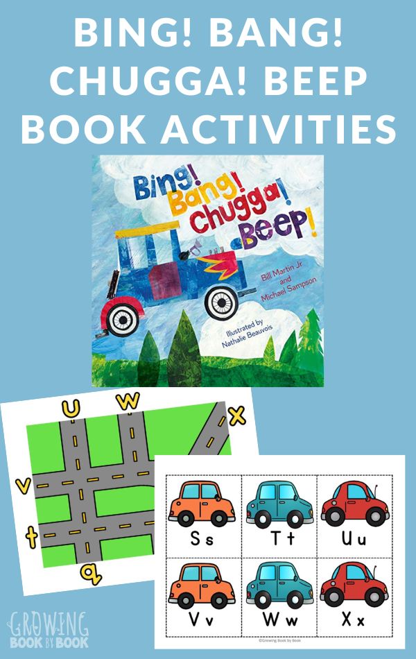 book activities for the read-aloud Bing! Bang! Chugga! Beep!